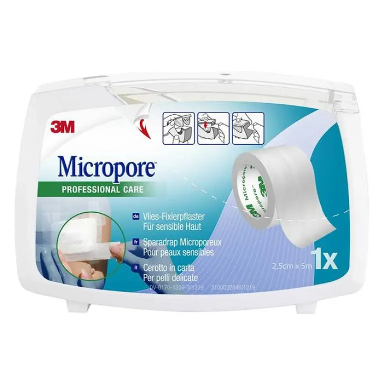 Micropore Rollenpflaster-Vliespflaster 5 mx2,5 cm mit Abr.1530 - 1D, 1 St