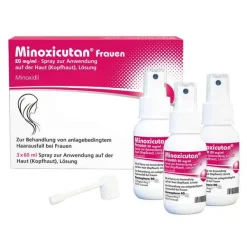 Minoxicutan Mittel Gegen Haarausfall-® Frauen 20 mg/ml Spray, 3X60 ml