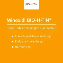 BIO-H-TIN Mittel Gegen Haarausfall-Minoxidil -Pharma 50 mg/ml Spray für Männer, 3X60 ml
