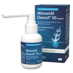 Dexcel Mittel Gegen Haarausfall-Minoxidil 50 mg / ml Spray z.Anw.a.d.Kopfhaut, 60 ml