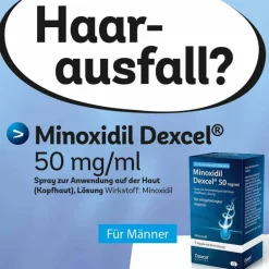 Dexcel Mittel Gegen Haarausfall-Minoxidil 50 mg / ml Spray z.Anw.a.d.Kopfhaut, 60 ml