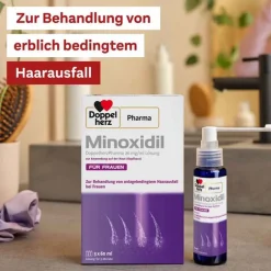 DoppelherzPharma MINOXIDIL 20 mg/ml Lösung für Frauen, 3X60 ml- Mittel Gegen Haarausfall