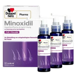 DoppelherzPharma MINOXIDIL 20 mg/ml Lösung für Frauen, 2x180 ml- Mittel Gegen Haarausfall