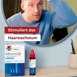 DoppelherzPharma MINOXIDIL 50 mg/ml Lösung für Männer, 3X60 ml- Mittel Gegen Haarausfall