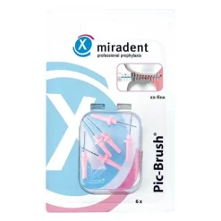 Miradent Interdentalbürste Pic-Brush xx-fein pink, 6 St- Zwischenraumreinigung