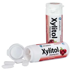 Miradent Zahnpflegekaugummi Xylitol Cranberry, 30 St- Zahnpflegekaugummi|Kaugummis
