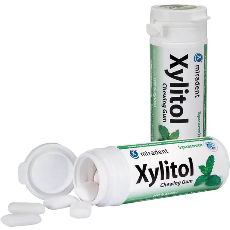 Zahnpflegekaugummi Xylitol Spearmint, 30 St^Miradent Clearance