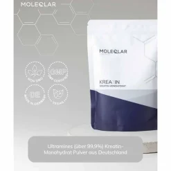 Moleqlar Kreatin Creatine Monohydrate Pulver, 300 g- Kreatin|Kreatin