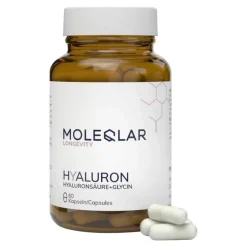 MoleQlar Hyaluronsäure-Longevity Hyaluron + Glycin Kapseln, 60 St