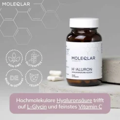 MoleQlar Hyaluronsäure-Longevity Hyaluron + Glycin Kapseln, 60 St