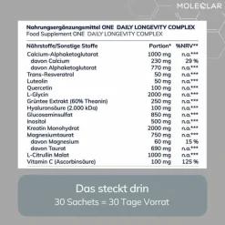 MoleQlar Grüner Tee|Hyaluronsäure-Longevity One Beutel, 30 St