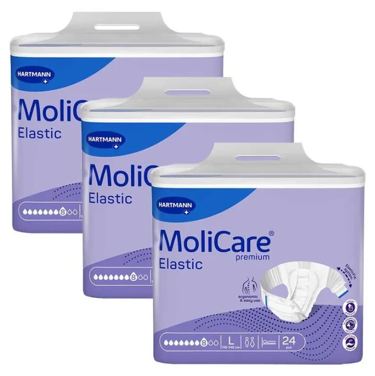 Molicare Premium Elastic Slip 8 Tropfen Größe L, 3X24 St- Windeln & Pants