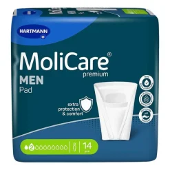 Premium Men Pad 2 Tropfen, 14 St^Molicare Hot