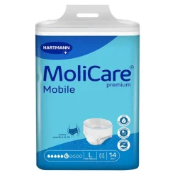 Molicare Windeln & Pants|Ein- & Vorlagen-Premium Mobile 6 Tropfen Größe L, 14 St