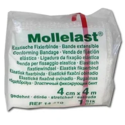 Mollelast 4cmx4m weiß, 1 St- Mullbinden|Binden & Verbände