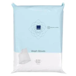 Molton Waschhandschuhe 16x23 cm geschweißt, 50 St^ Hot