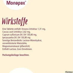 Monapax Hustenstiller Kinder|Hustenstiller-Tabletten, 40 St