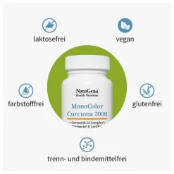Monocolor Curcuma 2000 Kapseln, 90 St^Natugena Best