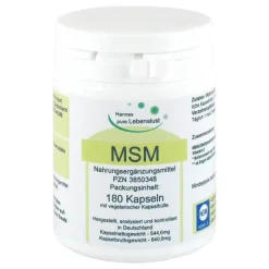 Hannes pure Lebenslust MSM + Biopep Vegi Kapseln, 180 St- Msm Schwefel