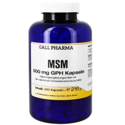 Hecht Pharma MSM 500 mg GPH Kapseln, 360 St- Msm Schwefel|Mikronährstoffe