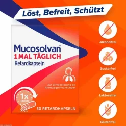 Mucosolvan 1x täglich Retardkapseln, 10 St- Hustenlöser