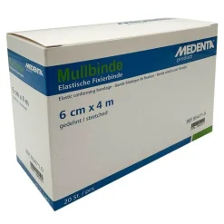 Medenta Mullbinden elastisch 4 m x 6 cm, 20 St- Mullbinden