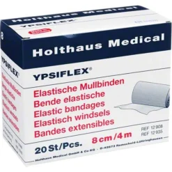Ypsiflex Mullbinden 4mx8cm elastisch, 20 St- Mullbinden