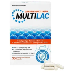 Multilac Synbiotikum magensaftresistent Kapseln, 30 St- Bakterienkulturen