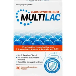 Multilac Synbiotikum magensaftresistent Kapseln, 30 St- Bakterienkulturen