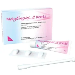 Mykofungin 3 Kombi 200 mg Vaginaltabletten + 10 mg / g Creme, 1 P- Scheidenpilz Medikamente
