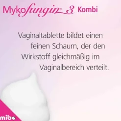 Mykofungin 3 Kombi 200 mg Vaginaltabletten + 10 mg / g Creme, 1 P- Scheidenpilz Medikamente