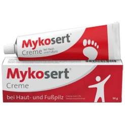 Mykosert Hautpilz Creme|Fußpilz Creme-Creme bei Haut- und Fußpilz, 50 g