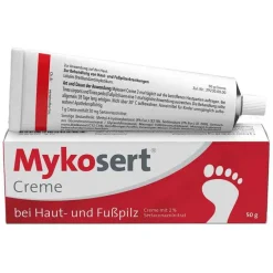 Mykosert Hautpilz Creme|Fußpilz Creme-Creme bei Haut- und Fußpilz, 50 g