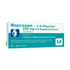 Naproxen - 1 A Pharma® 250 mg bei Regelschmerzen, 20 St^1A Pharma Online