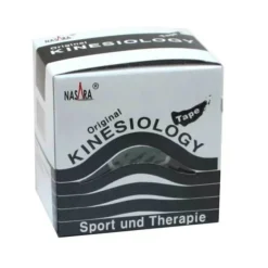 Nasara Kinesio Tape-Kinesio Tape 5 cm x 5 m schwarz inkl.Spenderbox, 1 St