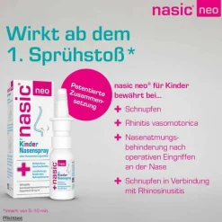 Nasic Nasenspray Kinder|Schnupfen & Nasennebenhöhlen-neo für Kinder Nasenspray, 10 ml