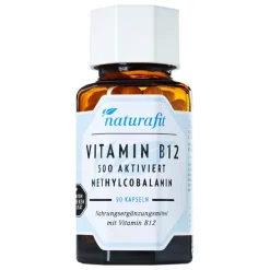 Naturafit Vitamin B12 (Cobalamin)-Vitamin B12 500 aktiviert Kapseln, 90 St