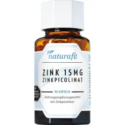 Naturafit Zink-Zink 15 mg Zinkpicolinat Kapseln, 90 St
