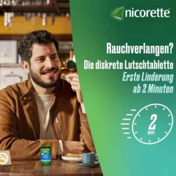 Nicorette freshmint 2 mg Lutschtabletten gepresst, 40 St- Nikotin Lutschtabletten