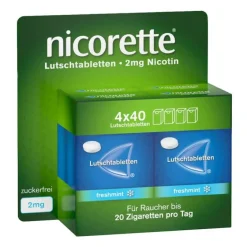 Nicorette Nikotin Lutschtabletten-freshmint 2 mg Lutschtabletten gepresst, 160 St