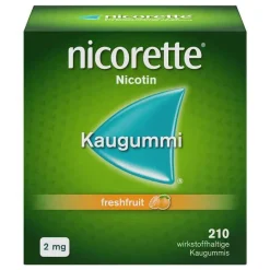 Nicorette Nikotinkaugummi-Kaugummi freshfruit, 2 mg Nikotin, 210 St