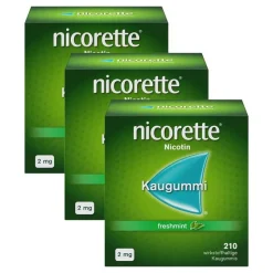 Nicorette Nikotinkaugummi-Kaugummi freshmint, 2 mg Nikotin, 3x210 St