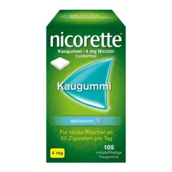 Nicorette Nikotinkaugummi-Kaugummi whitemint, 4 mg Nikotin, 105 St