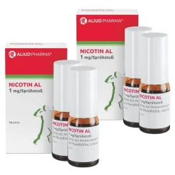 Aliud Pharma NICOTIN AL 1mg/Sprühstoß Spray, 2x2 St- Nikotinspray Und Inhaler