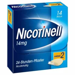14 mg / 24-Stunden- Nikotinpflaster, Pflasterstärke Mittel (2), 14 St^Nicotinell Discount