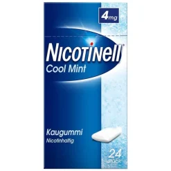 Nicotinell Nikotinkaugummi-Kaugummi 4 mg Cool Mint (Minz-Geschmack), 24 St