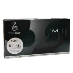 Nitril Handschuhe puderfrei Größe M schwarz, 100 St- Einmalhandschuhe