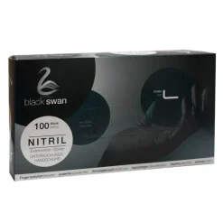 Einmalhandschuhe-Nitril Handschuhe puderfrei Größe L schwarz, 100 St