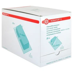Nobatop 8 Kompressen 10x20cm, 25X5 St^ Hot