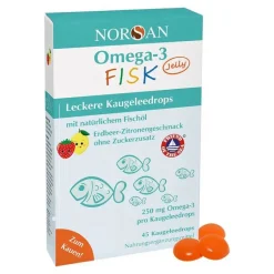 Norsan Omega-3 Fisk Jelly für Kinder Dragees, 45 St- Omega 3 Kapseln